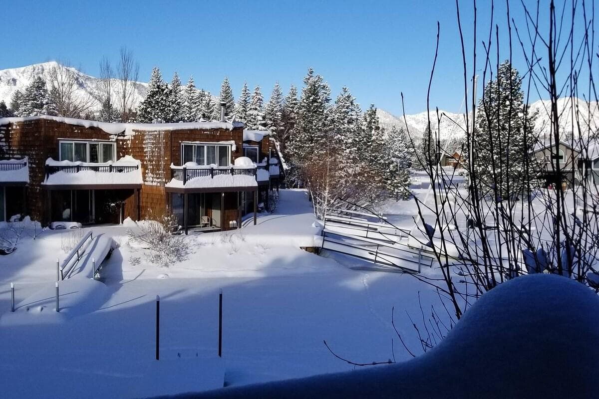 Snow view balcony